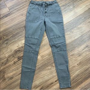 Mossimo Supply Co gray moto pants, 00/24